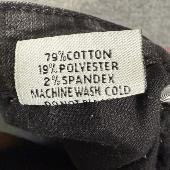 Hot Topic Jeans Womens 7 Black Punk Vtg Goth Y2K Chain Grunge Rings Grommet - Picture 11 of 12